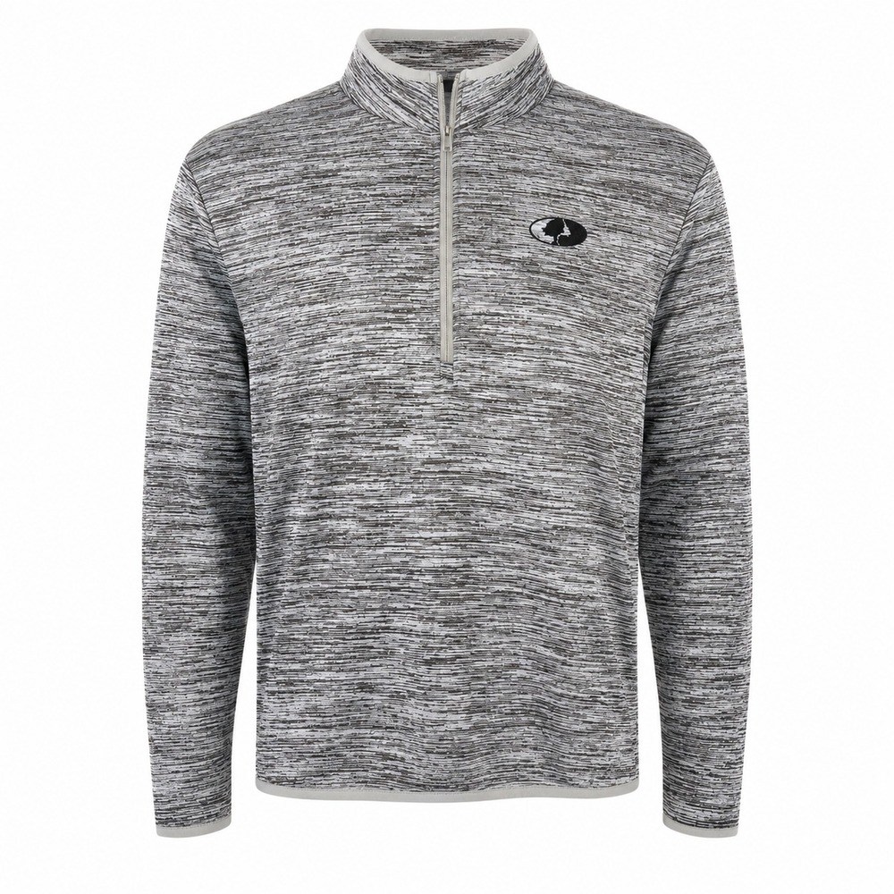 Mossy Oak Dayspring Quarter Zip Fleece Pull Over Gray/Black Size Small Hunting